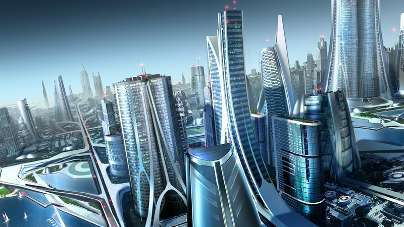 Illustration for article titled These Futuristic City Wallpapers Will Take Your Breath Away